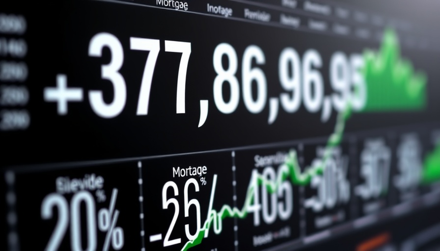Financial dashboard showing mortgage rate index and graph data