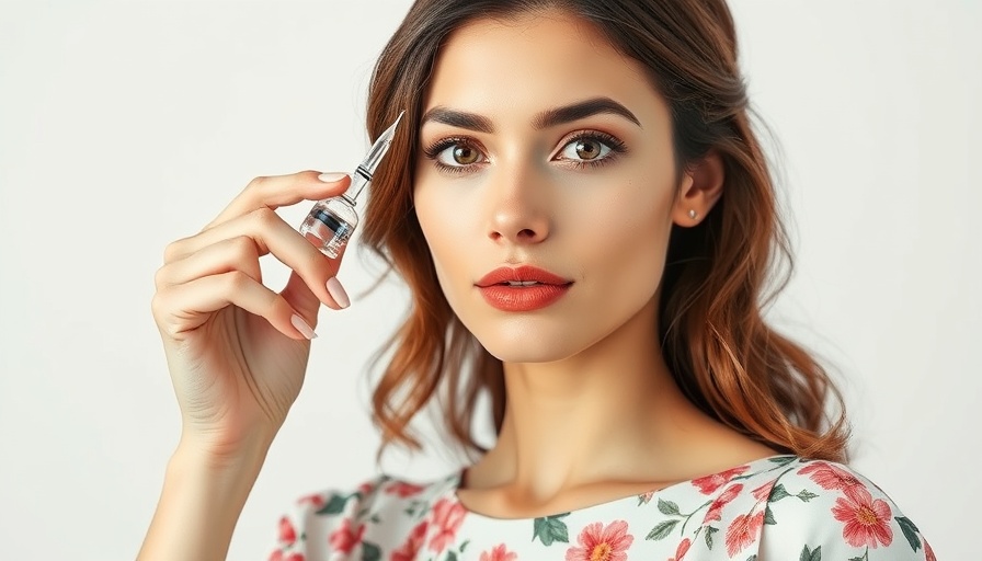 Model with syringe DIY lip filler and Botox at home