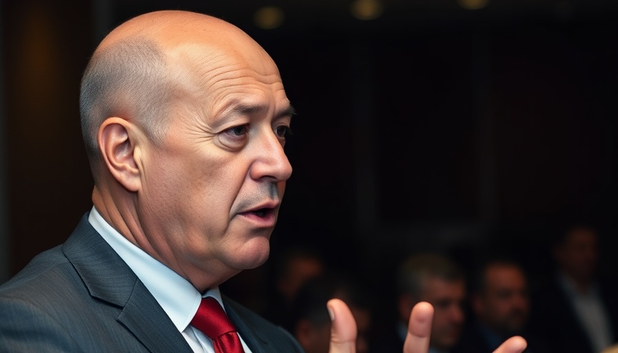 Middle-aged man discussing investor reactions to political uncertainty