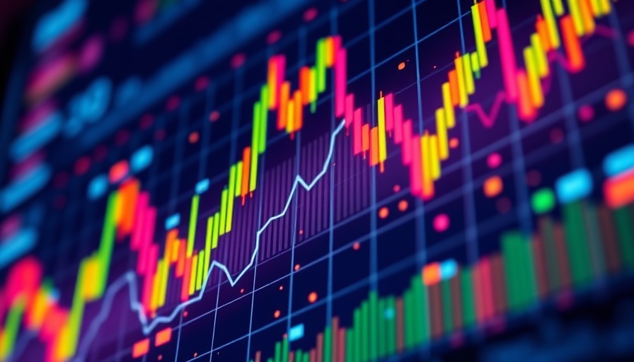 Dynamic stock market chart showing trends before earnings.