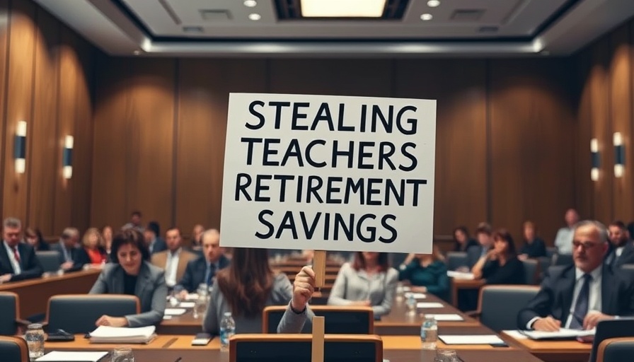 Protest sign at Ohio Teachers Pension Fund Board meeting about voting rights.