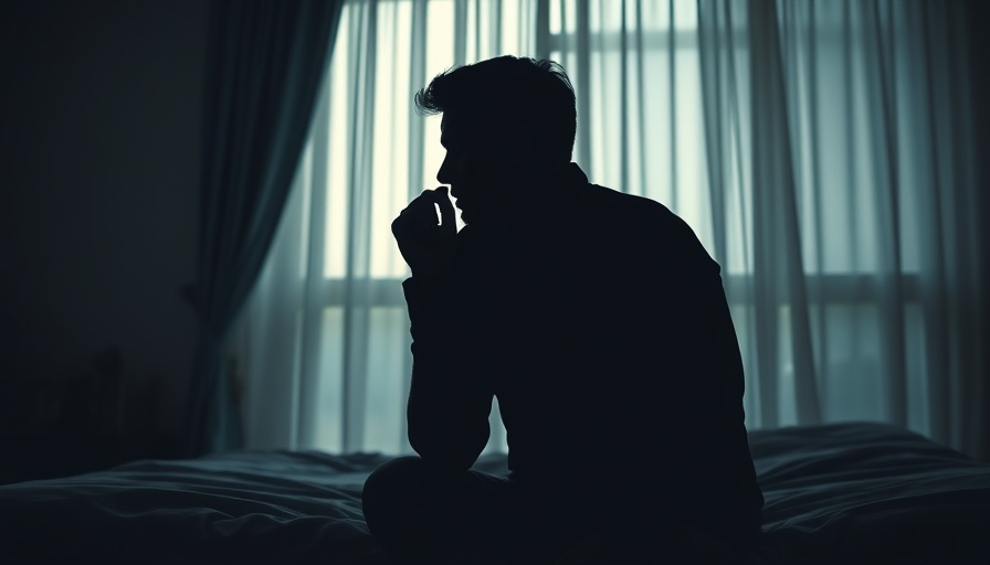 Silhouette of a man seated on bed, conveying thoughtfulness, related to metabolic syndrome young-onset dementia.