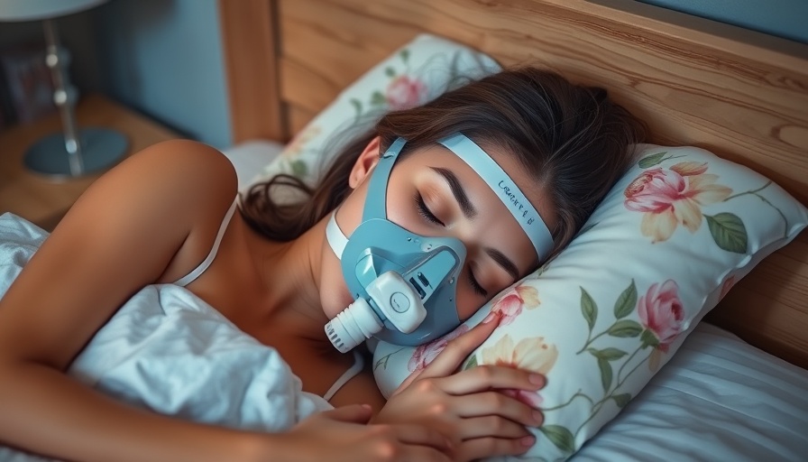 CPAP therapy reduces mortality in OSA patients, woman using CPAP mask.