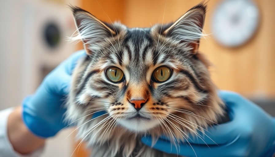 Cat survives fall in Bryce Canyon, being examined by vet.