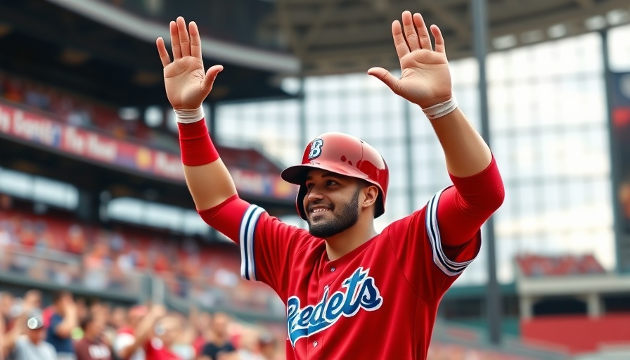 Cincinnati Reds player in red uniform during a game.