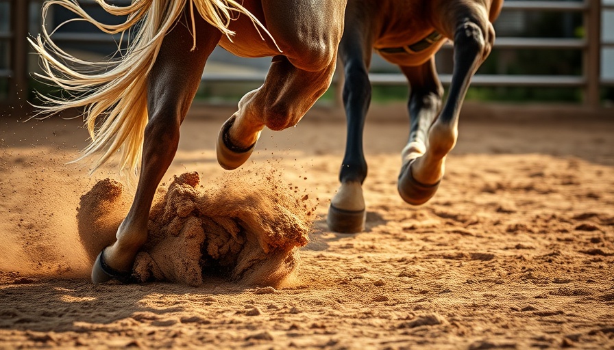 Dynamic shot of horse's legs demonstrating powerful movement.
