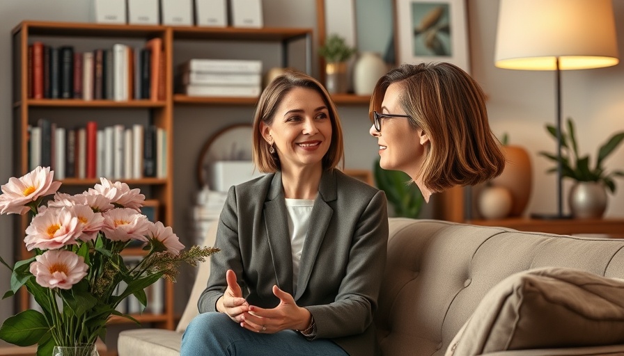 Elegant living room scene with a smiling woman offering advice on side gigs to stack money for a house.