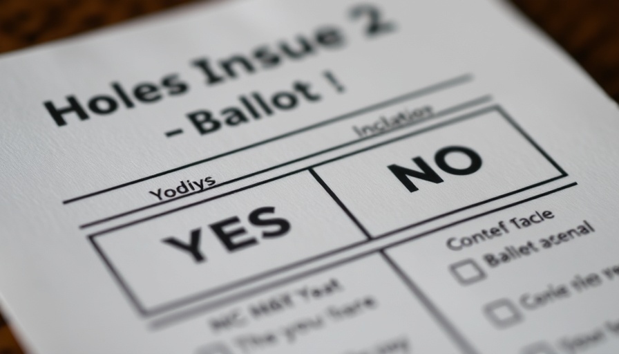 Ohio Issue 2 Ballot Proposal showing yes or no voting options.