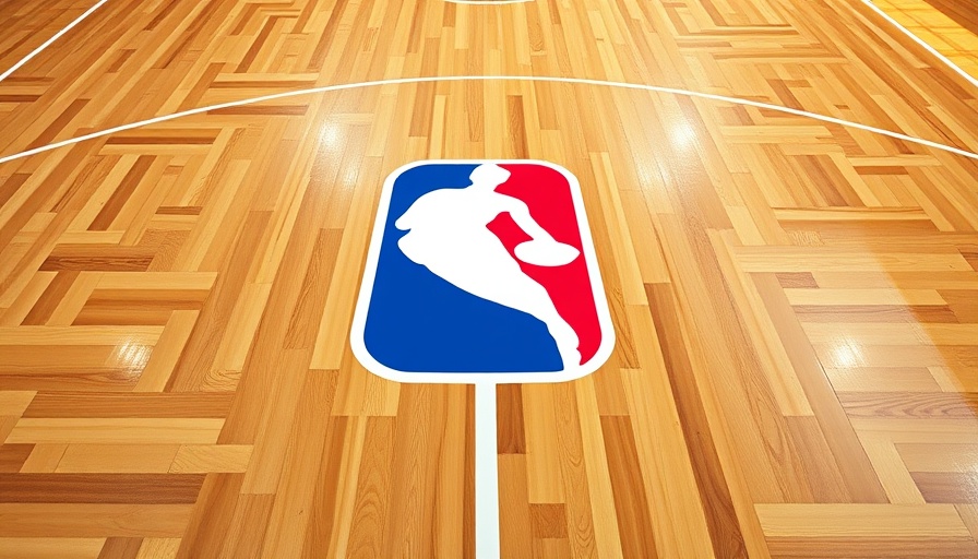 NBA logo on basketball court surface, future of sports broadcasting