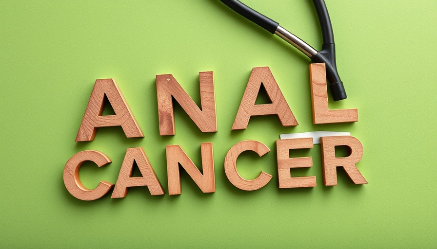 Wooden letters and stethoscope on green surface symbolizing rising anal cancer rates.
