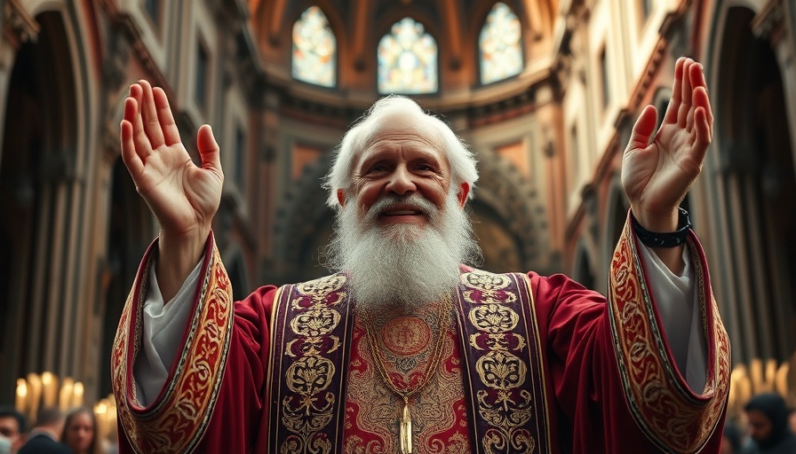 First American Pope gesturing warmly from a grand balcony.