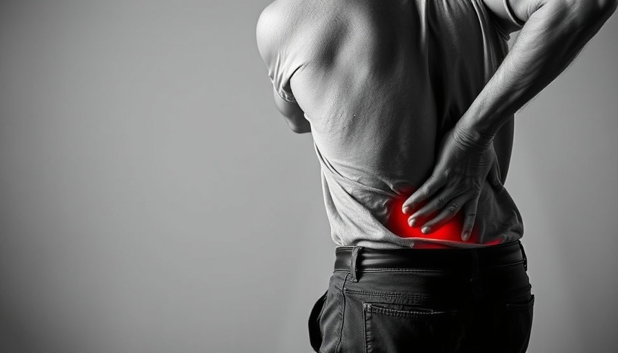 Man experiencing back pain in vintage style photo, benefits of living with chronic pain concept.