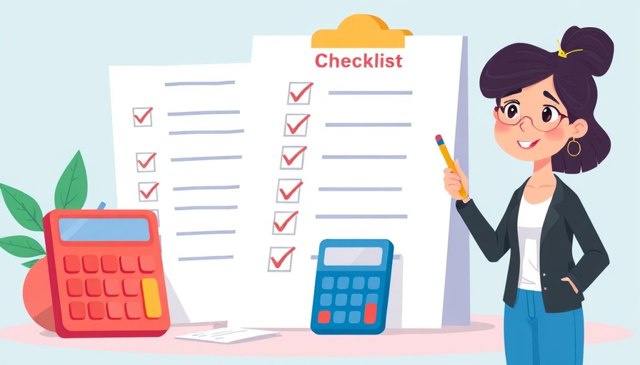 Illustration of checklist, calculator, and a woman discussing Qualified Charitable Distributions.