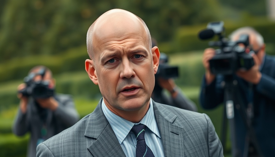 Bald man in suit speaking outdoors about suspending habeas corpus