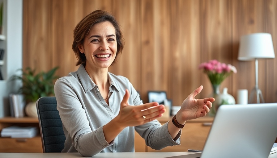 Smiling woman in office discussing signs you should not buy a house.