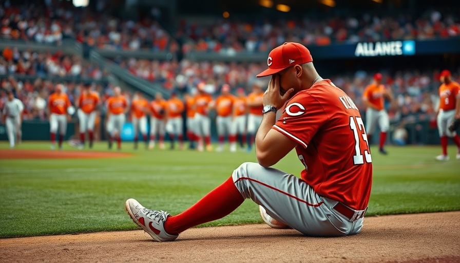 Cincinnati Reds player showing frustration on the field.