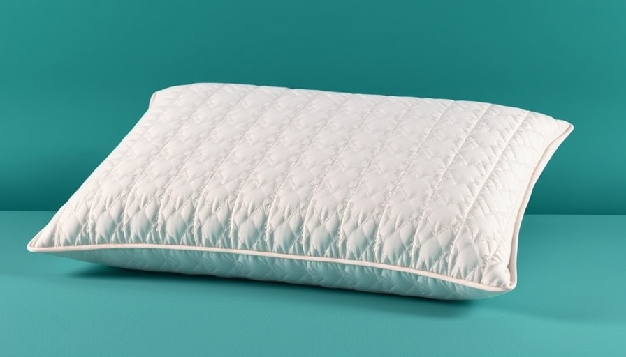 Honeydew Scrumptious Side Sleeper Pillow, ergonomic design on teal background.
