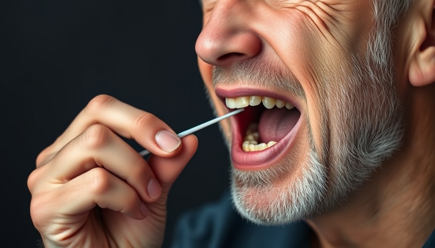 Man flossing teeth demonstrating dental hygiene tips for fresh breath.