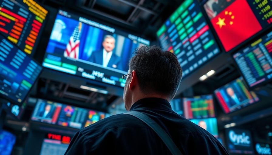 Stock trader watches news on U.S.-China tariff reprieve impact.