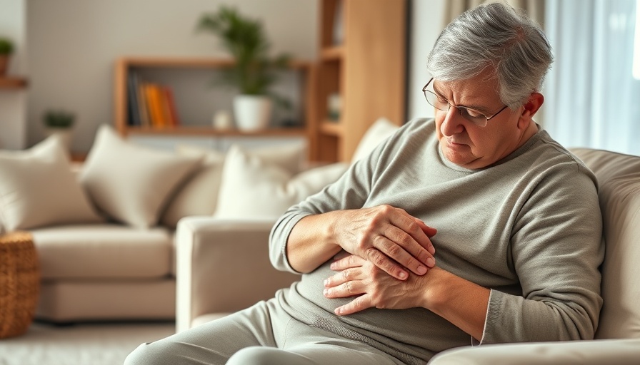 Mature person gripping knee in discomfort, Yoga for Arthritis Pain Relief.