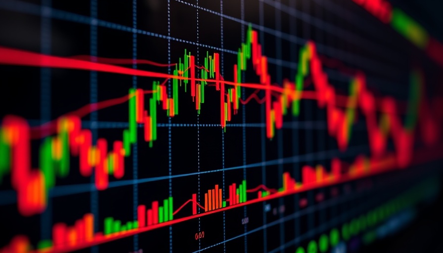 Stock market trends and analysis chart on screen.