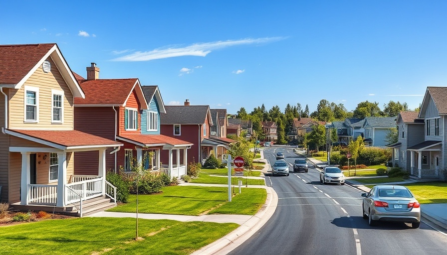 Suburban Ohio street scene reflecting abolish property taxes Ohio.