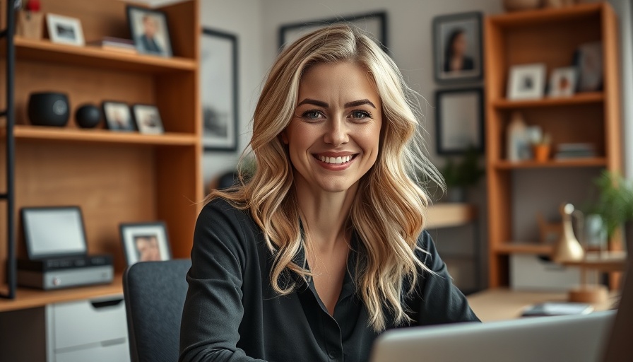 Blonde woman in modern office discussing VA loans.