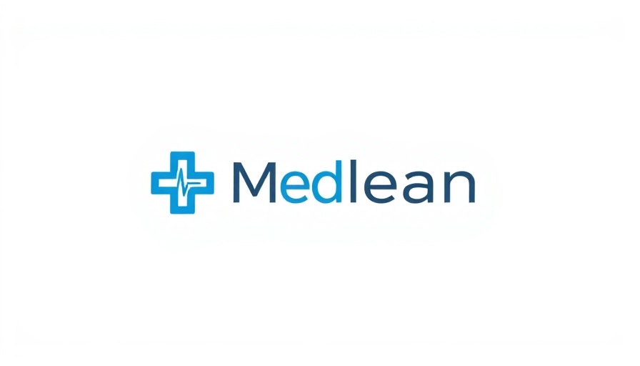 Contemporary medical logo with blue and gray colors