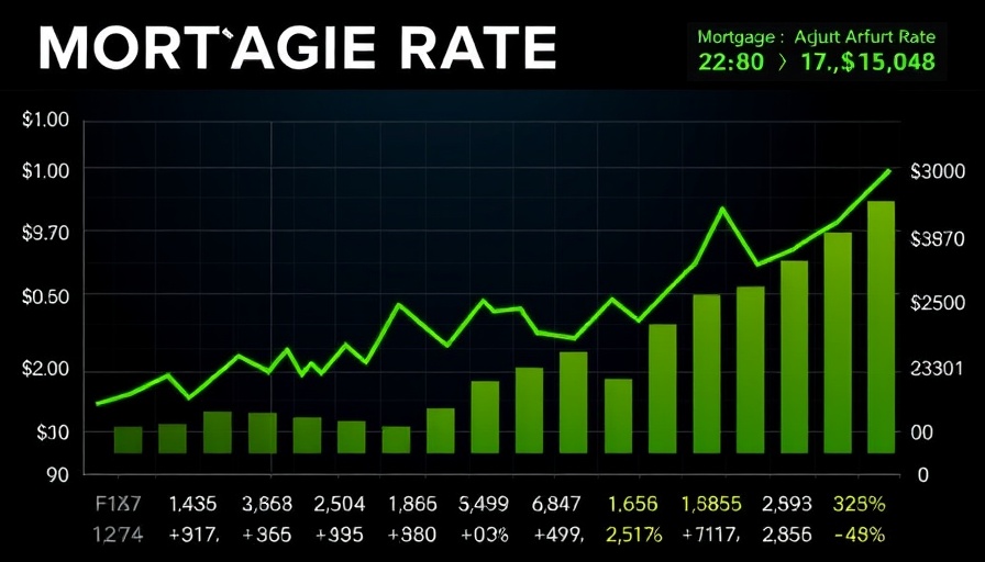 Graph showing Mortgage Rate Trends 2025 with various rate details