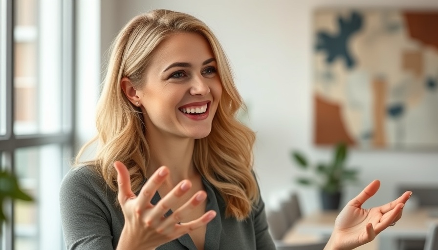 Blonde woman discussing Marry the House, Date the Rate Myth in office.