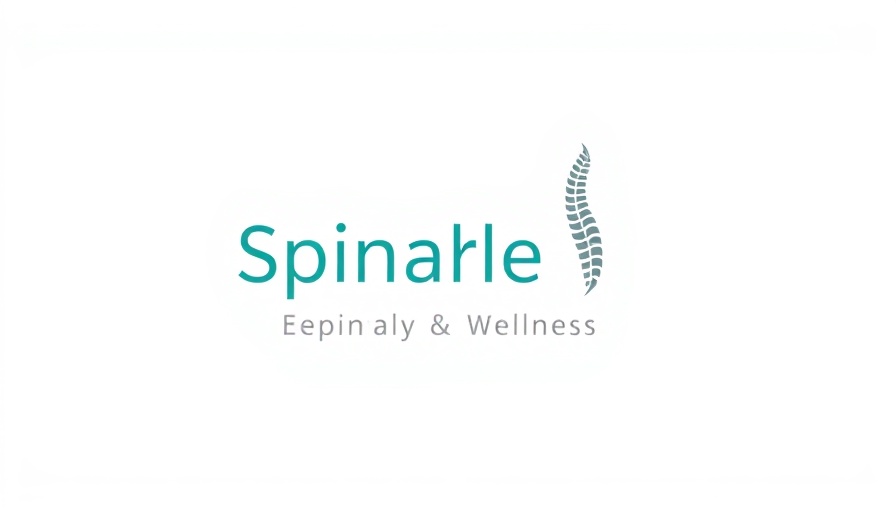 Minimalistic logo with spine for natural back pain relief program.