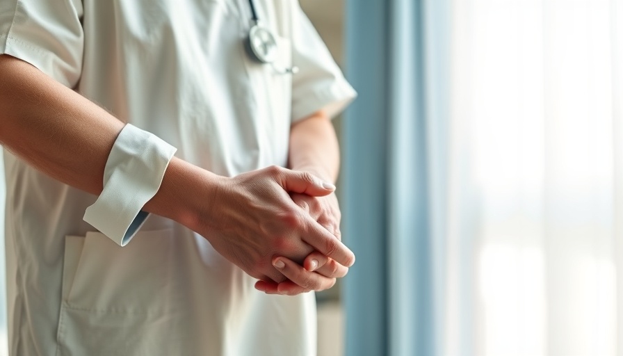 Elderly patient comforted by a doctor in hospital.