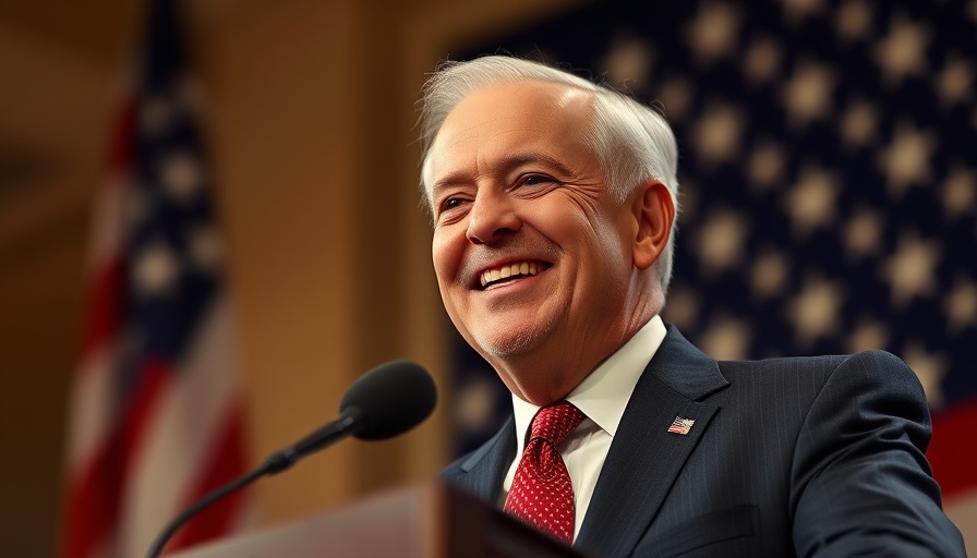 Older male smiling at podium with flags; Joe Biden prostate cancer diagnosis