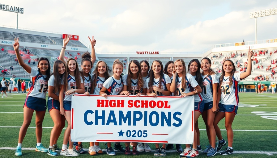 Ohio girls high school flag football state title winners celebrating