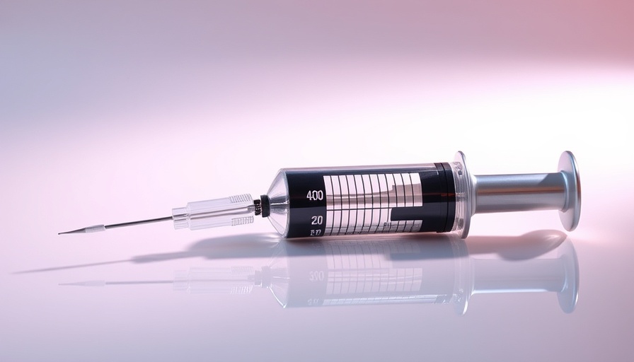 Elegant syringe on gradient background, related to Injectable Evolysse Filler Fatigue.