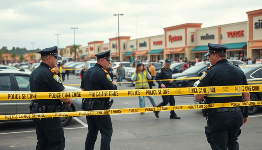 Police at Springfield Township shooting scene, parking lot cordoned off.