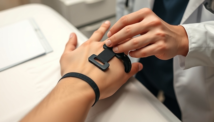 Doctor adjusting thumb brace for arthritis treatment options