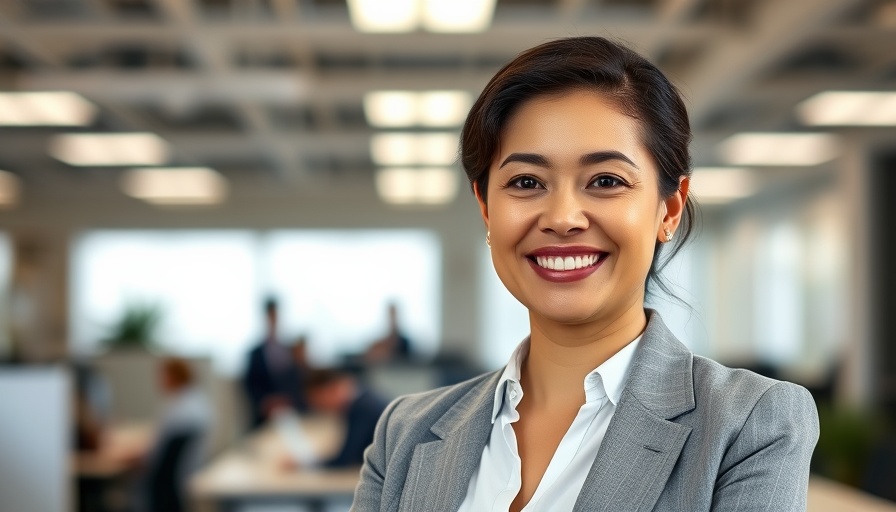 Confident woman in an office, symbolizing leadership changes at RestoringVision.