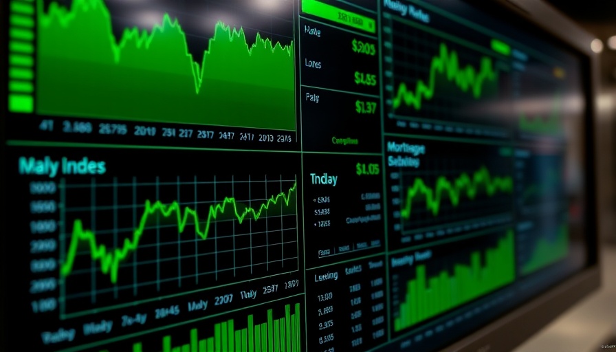 Current mortgage rates dashboard displaying daily index and bond market data.