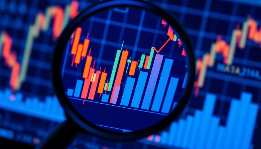 Mismatched fund returns concept with magnifying glass on financial graph.