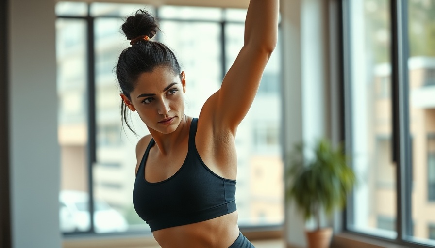 Athletic woman doing Pilates stretch for walking without pain.