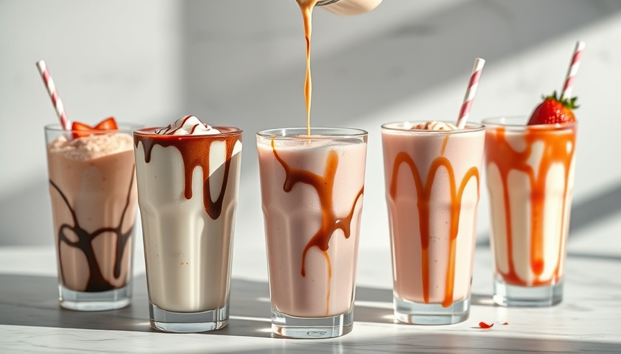 Colorful milkshakes at MilkShake Factory grand opening, Mason.