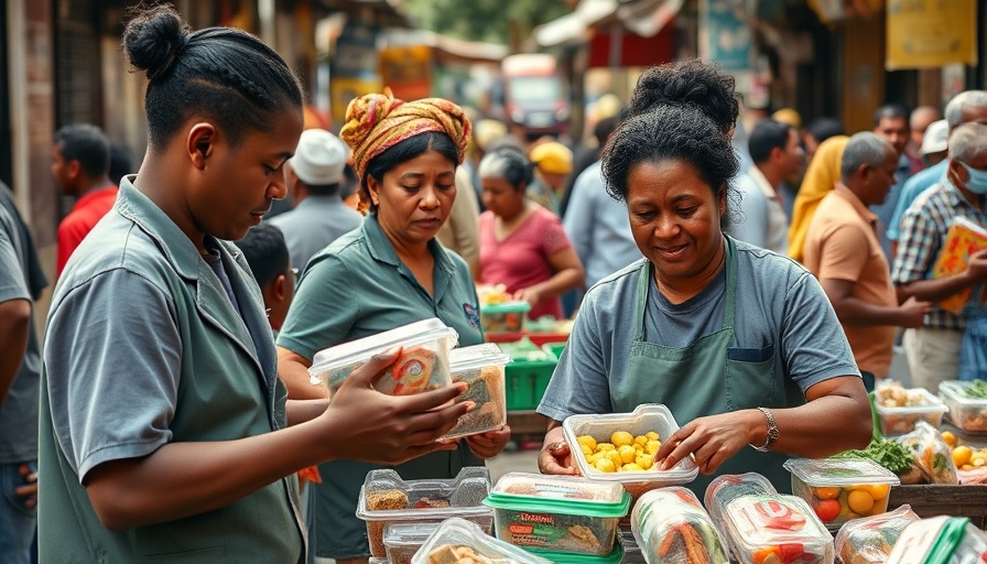 Volunteers addressing food waste solutions at a Cincinnati market.