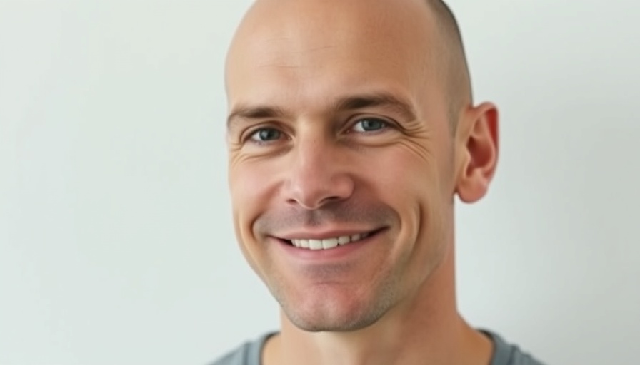 Portrait of a bald man with a slight smile