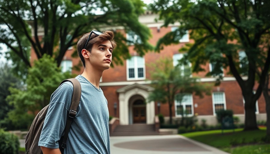 University building reflecting US crackdown on international students.