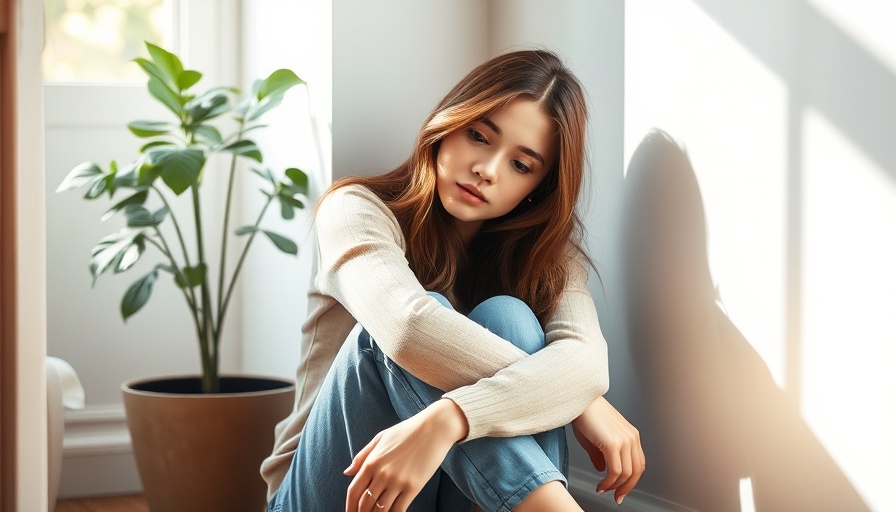 Calorie restrictions and low-fat diet reduce depression concept, woman reflecting.