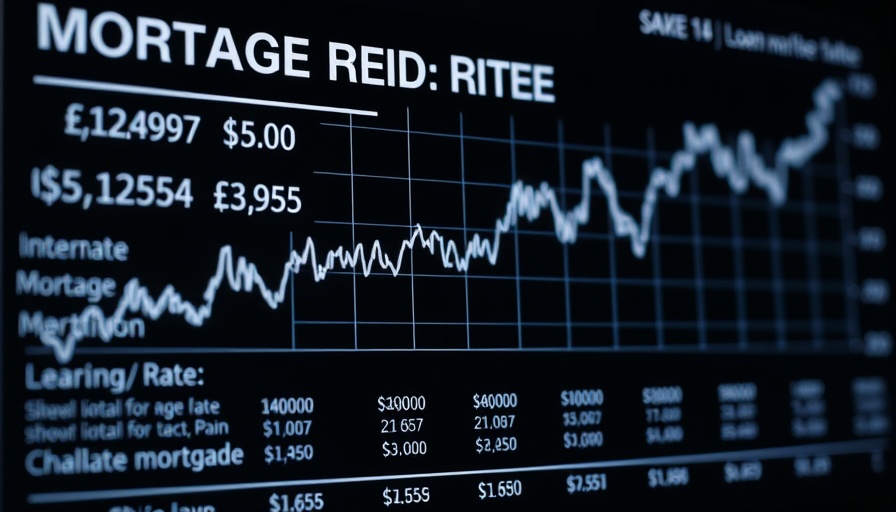 Financial chart showing mortgage rates below 7%.