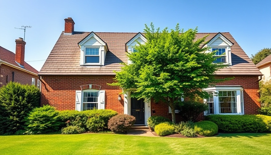 Traditional brick house with garden under blue sky, Home Equity Agreement.