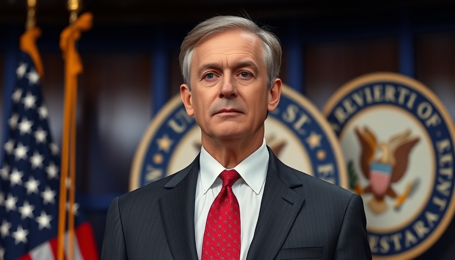 FEMA official portrait with U.S. flag backdrop, formal attire.