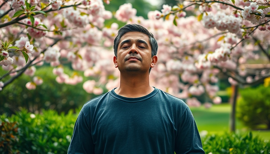 Calm meditation in nature, embracing the no-spend challenge.